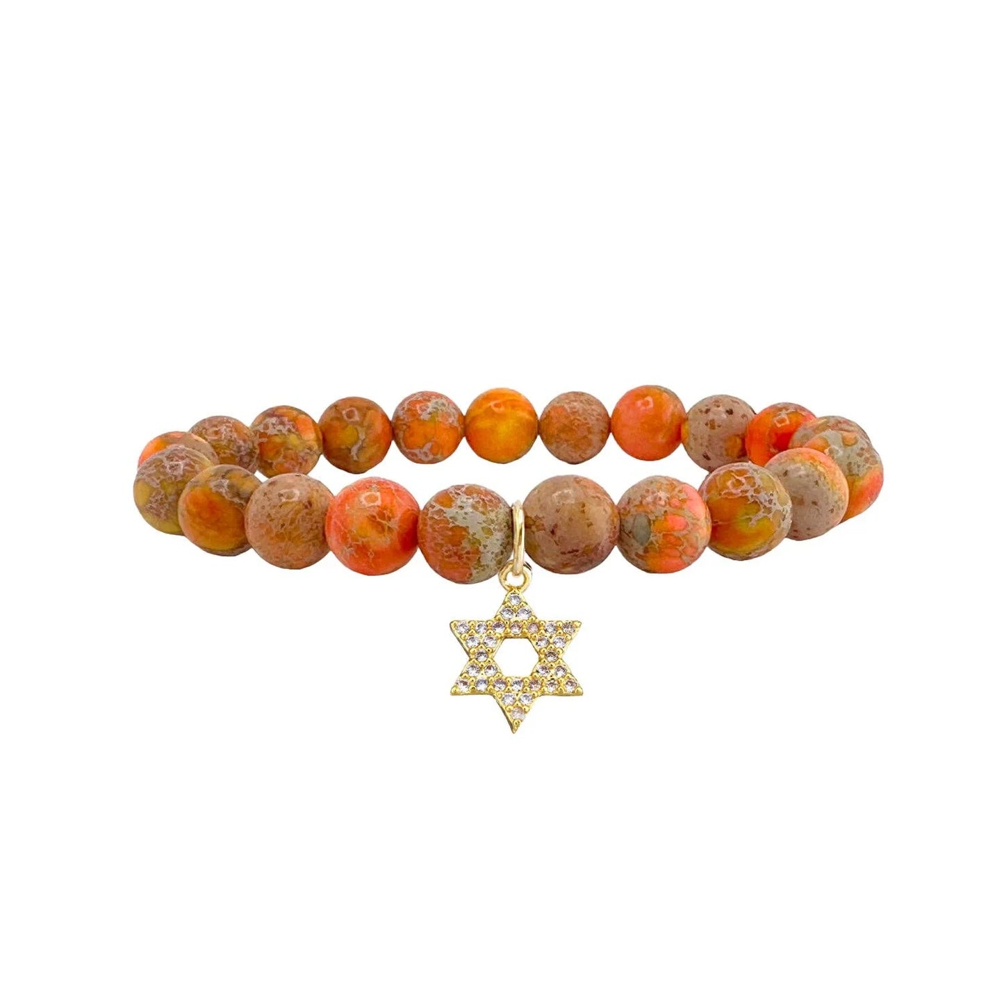 Shayna Star Of David Sea Sediment Beaded Bracelet