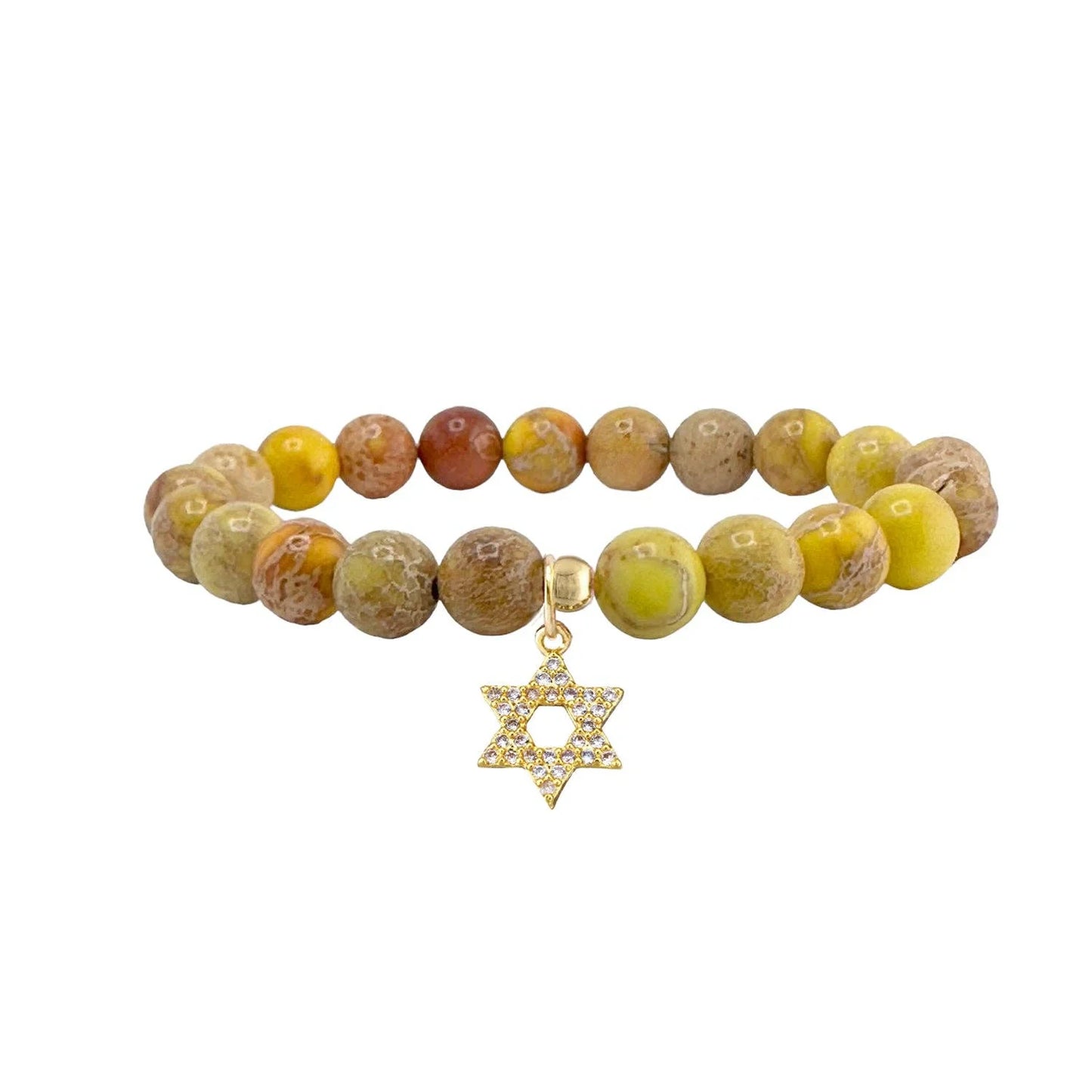 Shayna Star Of David Sea Sediment Beaded Bracelet